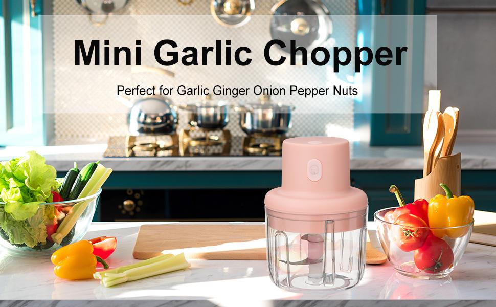 Mini Chopper-Portable Cordless Electric Mini Garlic Chopper