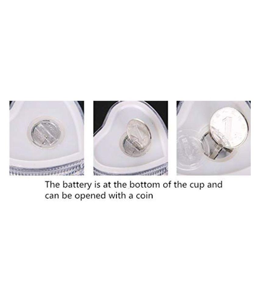 HEART SHAPE ACTIVATED BLINKING LED GLASS CUP