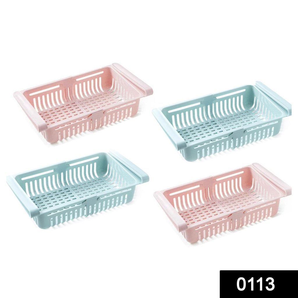 Adjustable Fridge Storage Basket, Fridge Racks Tray Sliding Storage Racks ( buy 1 get 1 free )