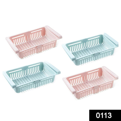 Adjustable Fridge Storage Basket, Fridge Racks Tray Sliding Storage Racks ( buy 1 get 1 free )