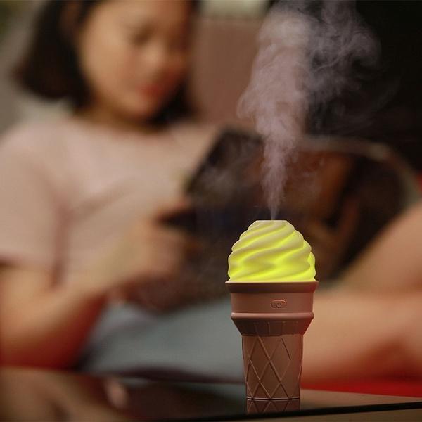 ICE CREAM DESIGN LED HUMIDIFIER FOR FRESHENING AIR & FRAGRANCE (MULTICOLOURED)
