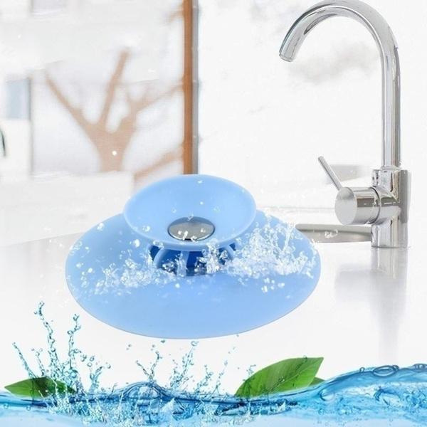 CREATIVE 2-IN-1 SILICONE SEWER SINK SEALER COVER DRAINER (MULTICOLOR)