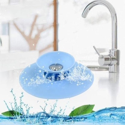 CREATIVE 2-IN-1 SILICONE SEWER SINK SEALER COVER DRAINER (MULTICOLOR)