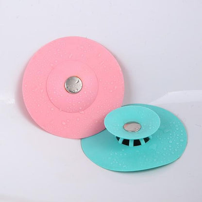 CREATIVE 2-IN-1 SILICONE SEWER SINK SEALER COVER DRAINER (MULTICOLOR)
