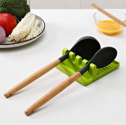 MULTI-FUNCTIONAL SPATULA HOLDER/REST FOR KITCHEN UTENSILS