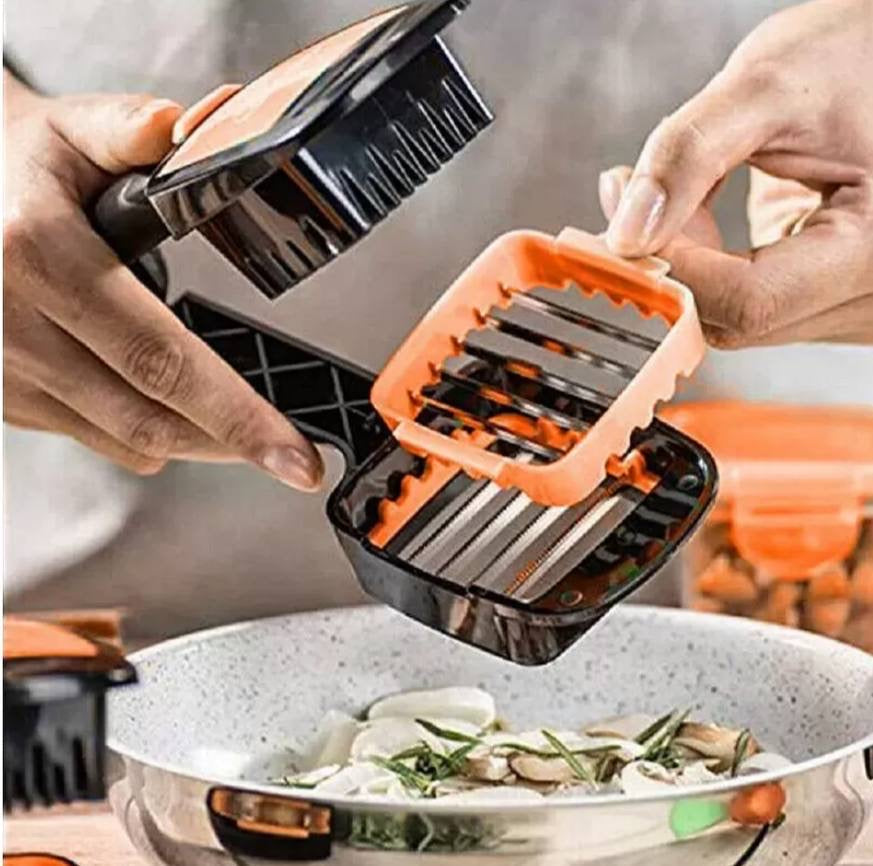 5 in 1 Multifunction Vegetable Cutter Manual Dicer with Container Box