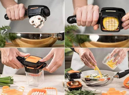 5 in 1 Multifunction Vegetable Cutter Manual Dicer with Container Box