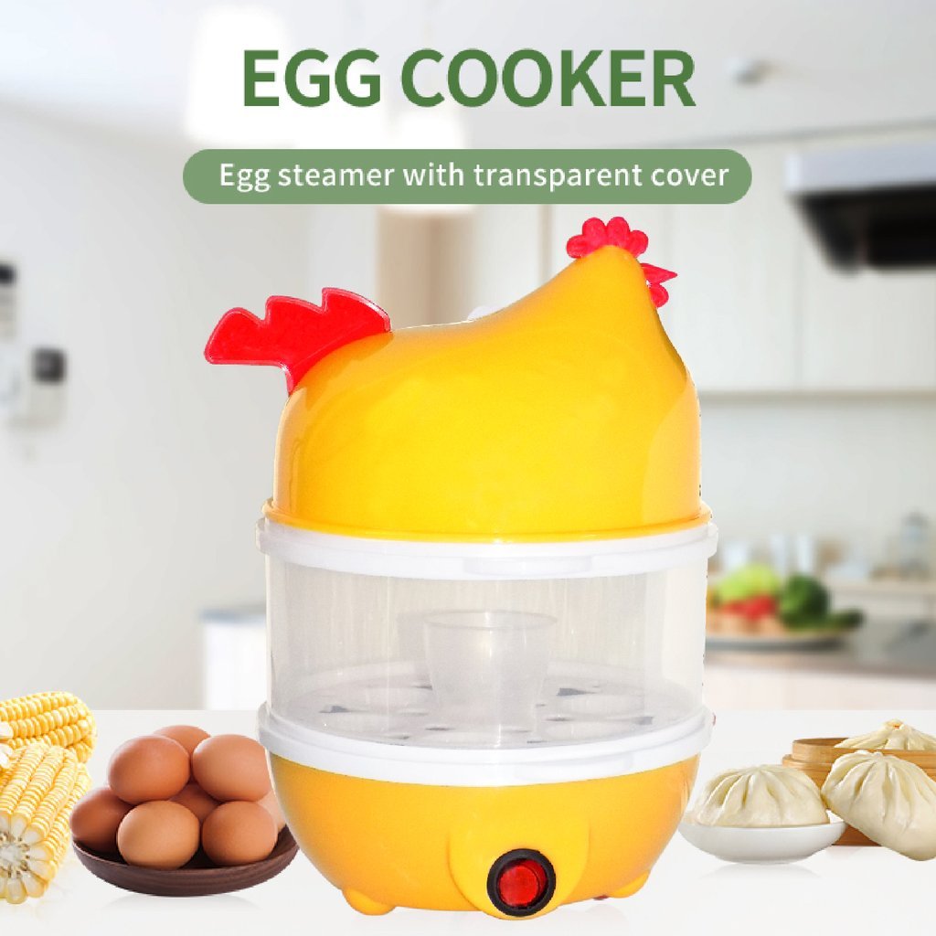 HEN SHAPE EGG BOILER HOME MACHINE WITH TRAY